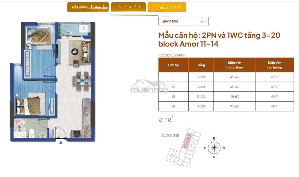 Bán căn hộ destino centro 2pn 50m2 giá 1.367 tỷ - 4