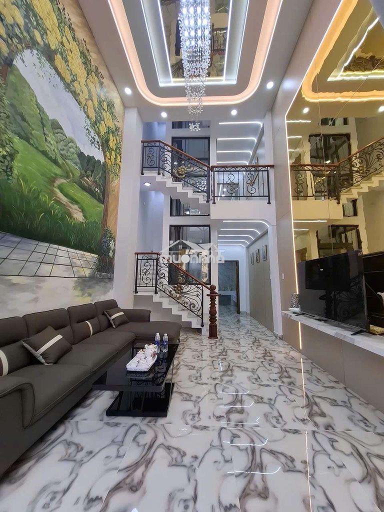 Nhà khu đồng bộ có thang máy 1 sẹc hương lộ 2 dt 4x19m lửng 3 lầu 5pn. - 2