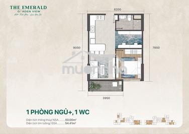 Căn hộ 1 phòng ngủ + cắt lỗ - 2