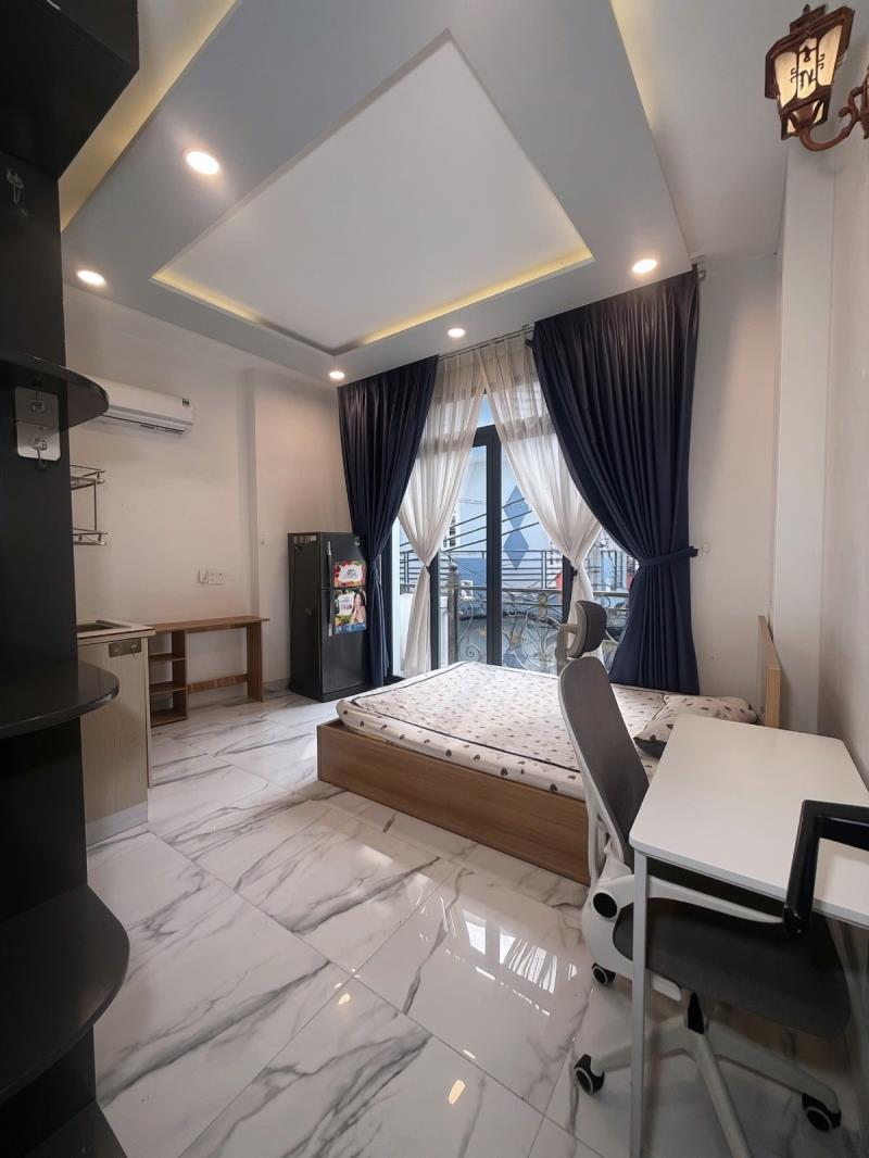 Studio có ban công thoáng - gần khu ẩm thực vạn kiếp - full nội thất cao cấp