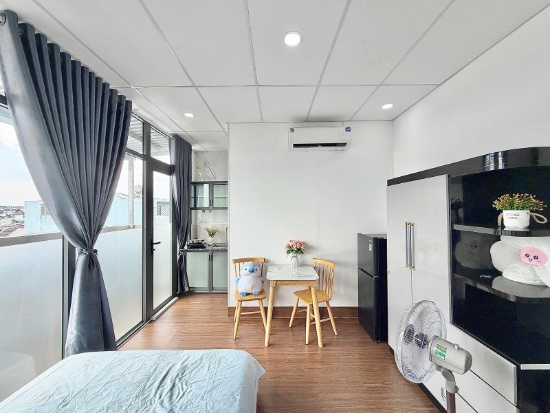 Studio mini có ban công/ cửa sổ thoáng sáng - full nội thất, mới - gần đh văn hiến, chợ tân hương - vườn lài - âu cơ