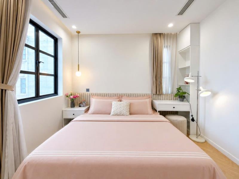 Căn hộ studio 1pn full nội thất cửa sổ trời đón nắng.