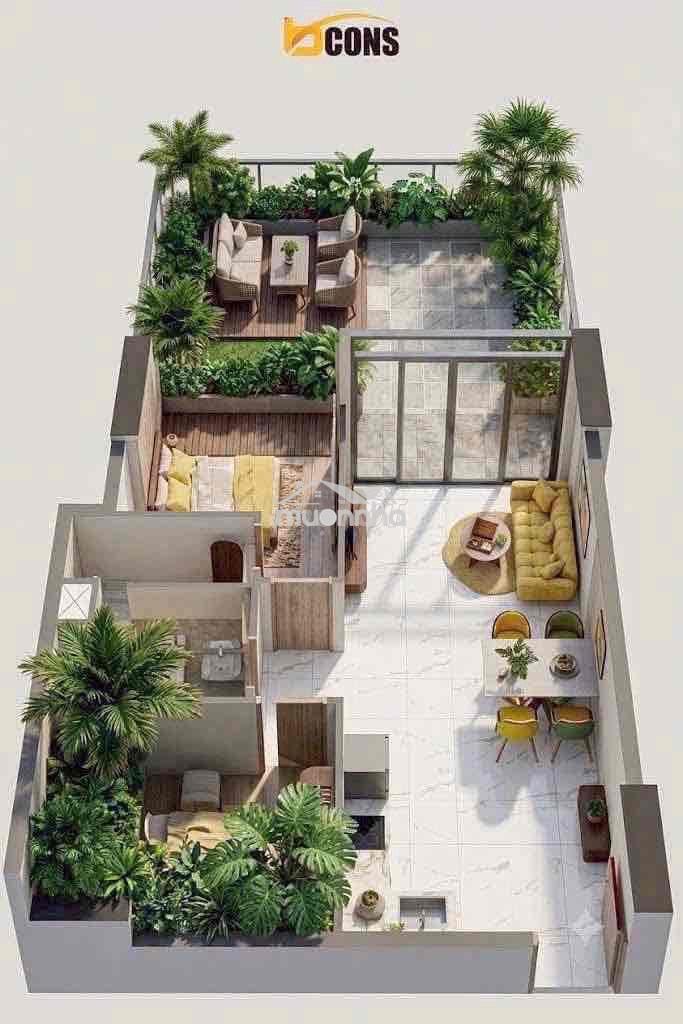 Bán căn hộ sân vườn bcons aria 2pn 52-67m2 gần ga metro suối tiên