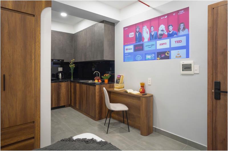 Cho thuê căn hộ bình quới thiết kế cao cấp trang bị máy chiếu – bình thạnh - Ảnh 3