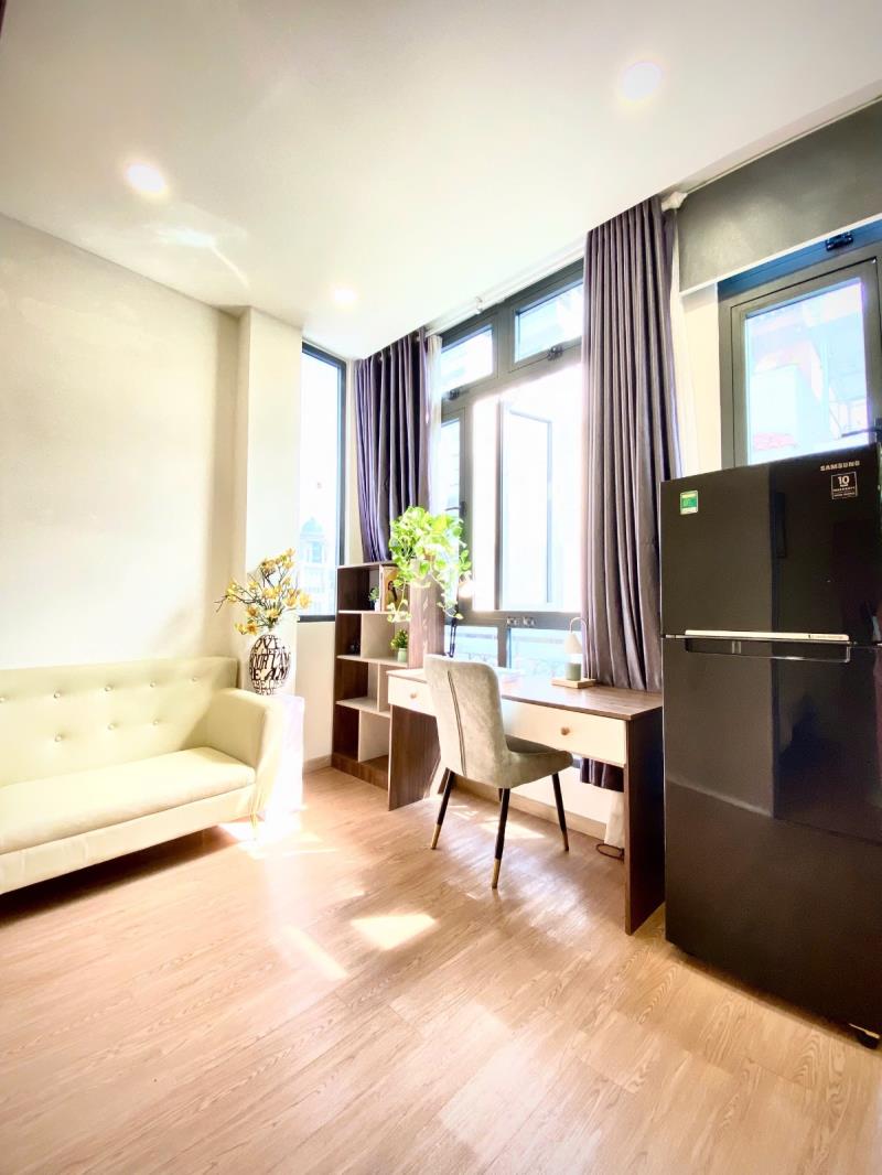 🏡 Căn hộ 1 phòng ngủ ban công, thang máy, nhiều cửa sổ quanh phòng, hầm xe lớn – hoàng hoa thám, bình thạnh gần quận 1 gần uef hutech hiu uth ftu - Ảnh 3