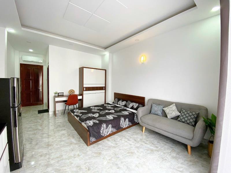 Thuê ngay căn hộ ban công tone đơn giản mới 100% ngay nguyễn thượng hiền gần khu phan xích long giáp quận 1,3 khu an ninh - Ảnh 3