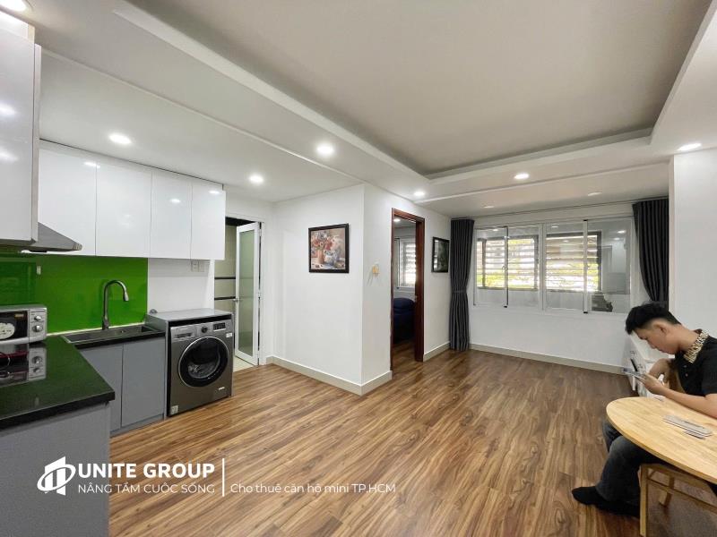 Cho thuê căn hộ 1pn tách bếp 50m2 full nội thất ánh sáng tự nhiên ngay nguyễn hữu cảnh gần cầu sài gòn giáp quận 1,3 khu dân trí cao , an ninh tốt  - Ảnh 2