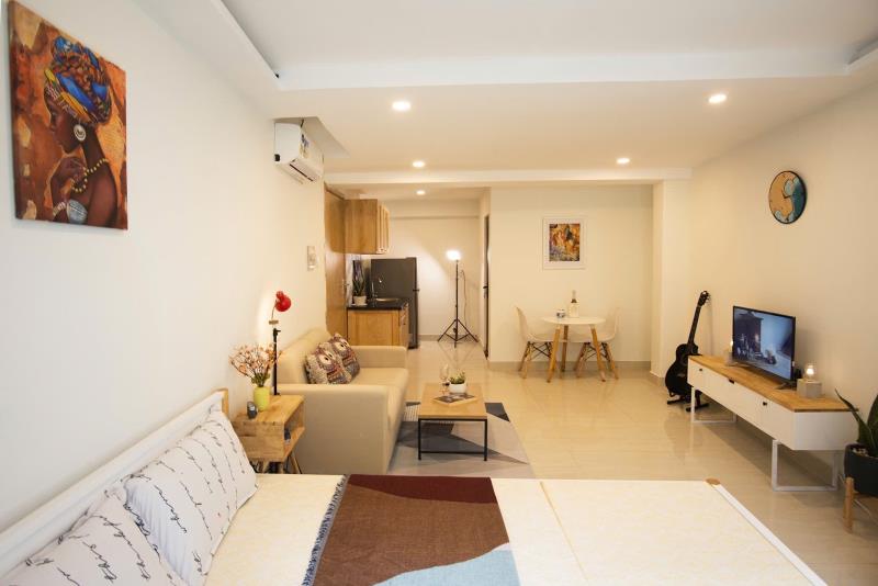 Phòng mới 40m² siêu thoáng + thang máy giáp quận 1| full nội thất mới – vũ huy tấn, phú nhuận