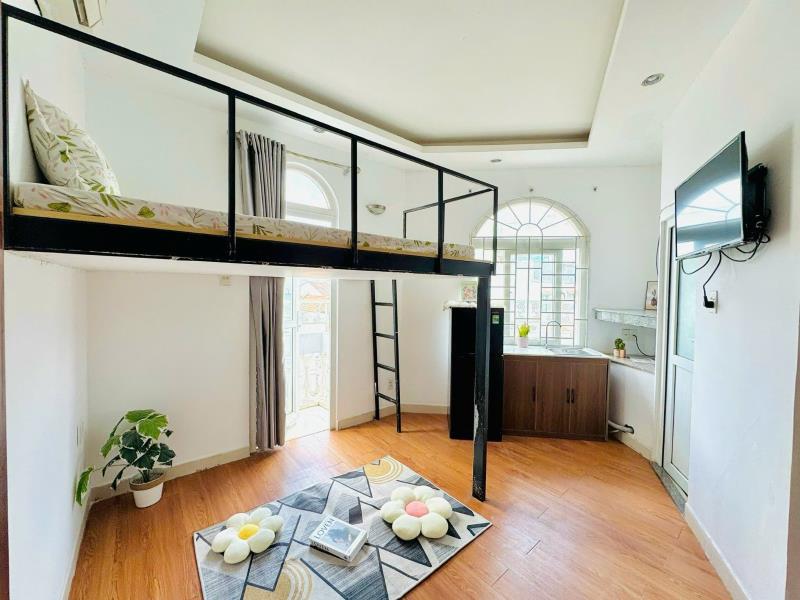 🔥 Căn hộ gác lửng cửa sổ vòm độc đáo | full nội thất