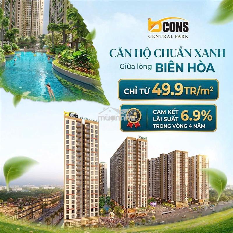 Căn hộ bcons central park, ngay vincom trung tâm biên hoà