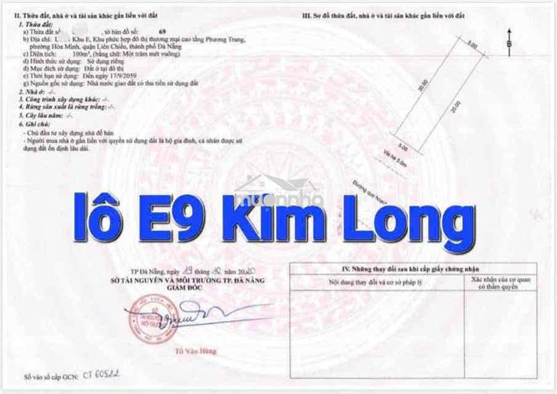 Bán lô đất rẻ hoà phú 27 - khu e kim long - đà nẵng