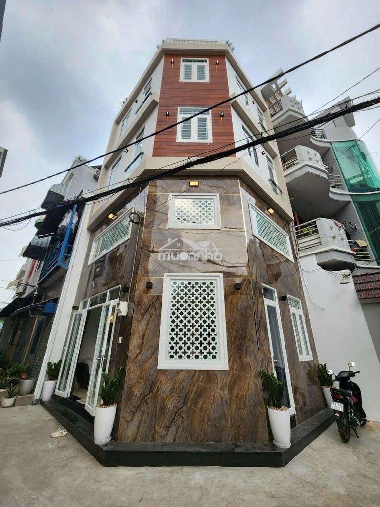 Nhà mới 1 trệt 1 lửng 2 lầu sân thượng, đầy đủ nội thất