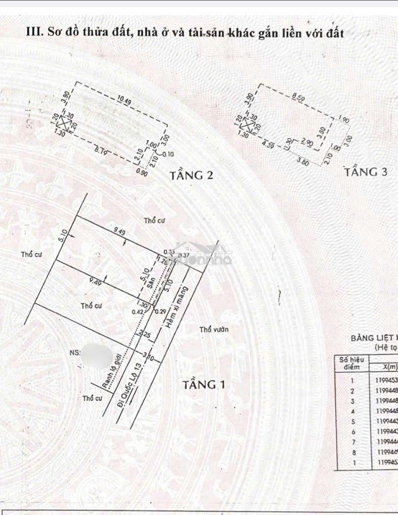 Nhà 3 tầng ngang 5m hẻm 520 ql13 hiệp bình phước 14tr/tháng 5.x tỷ
 - 2