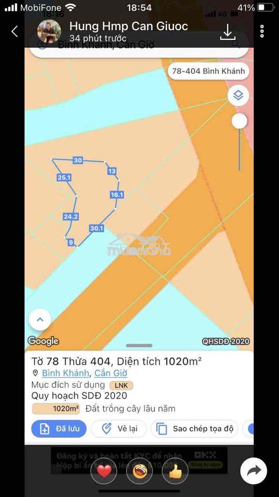 Bán đất 1000m2 huyện bình khánh , cần giờ - 2
