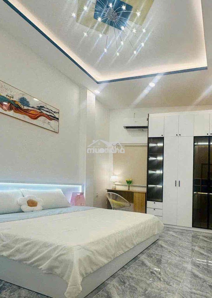 Nhà đẹp full nội thất(3,7x17m) 1lầu sân thượng sân xe 2pn 12tr - Ảnh 4