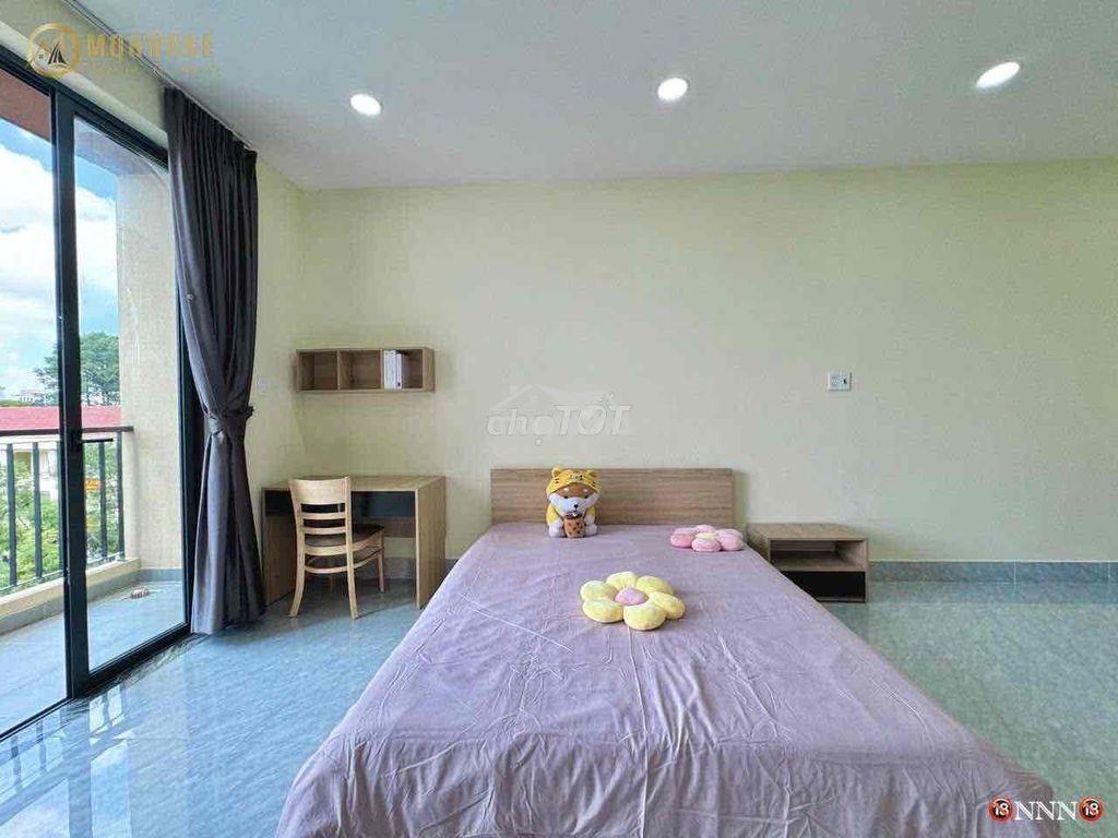 Căn hộ studio ban công mới 100% - đầy đủ nội thất - Ảnh 3