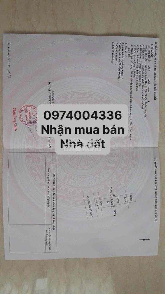 Bán đất long hậu giáp nhà bè tphcm