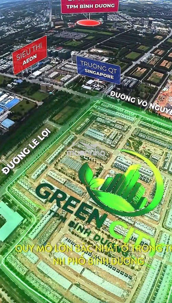 10 suất nội bộ becamex ,1 trệt 3 lầu green city ,thành phố mới bd, shr