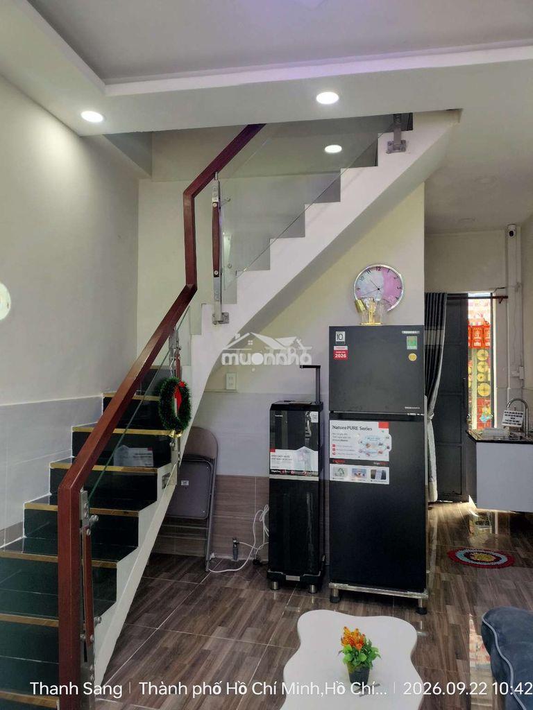Nhà mới full nội thất 1 trệt 3 lầu 2 phòng 3,2x6m hẻm 265 phạm ngũ lão