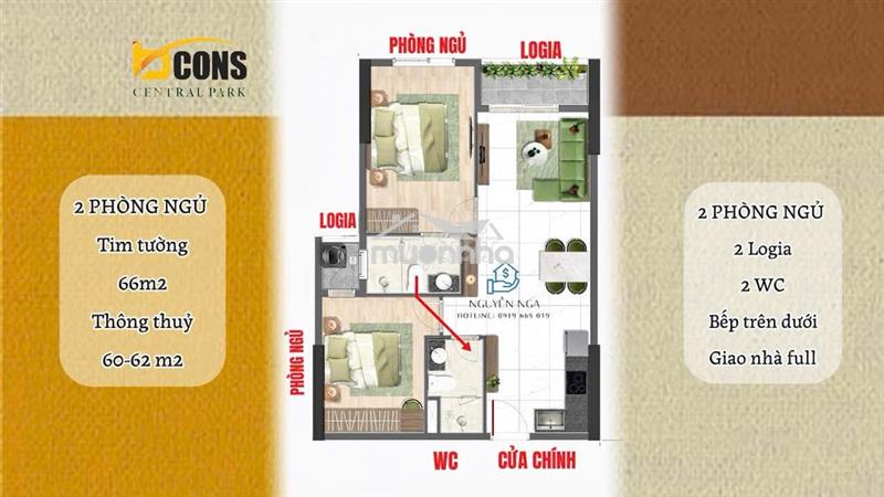 Bán căn hộ bcons central park phường tam hiệp biên hòa