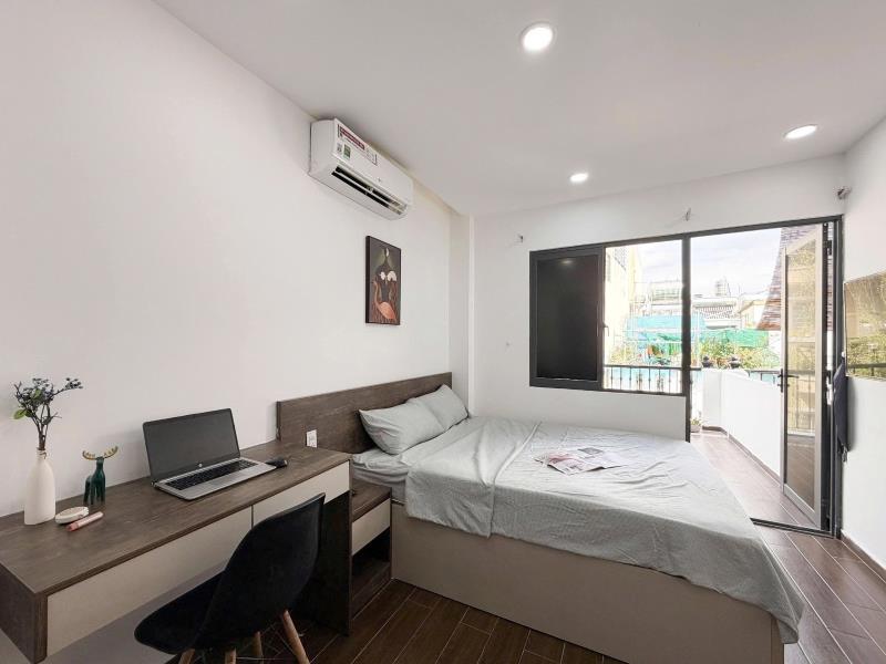 Thuê ngay căn hộ 1pn ngủ - ban công 40m2 siu rộng thoáng ngay sát q1 an ninh - thuận tiện di chuyển  - Ảnh 4