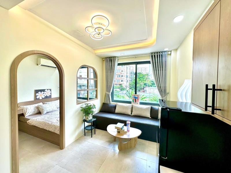 Căn hộ 1 phòng ngủ có cửa sổ lớn thoáng full nội thất nguyễn xí bình thạnh, sát q1, q2 ,phú nhuận - Ảnh 2