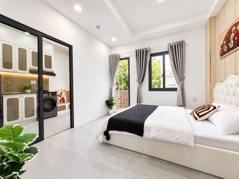 Cho thuê căn hộ 1 phòng ngủ bình thạnh, full nội thất, ban công, máy giặt riêng, rộng rãi, thoáng mát, gần đinh bộ lĩnh, quận 1, quận 2