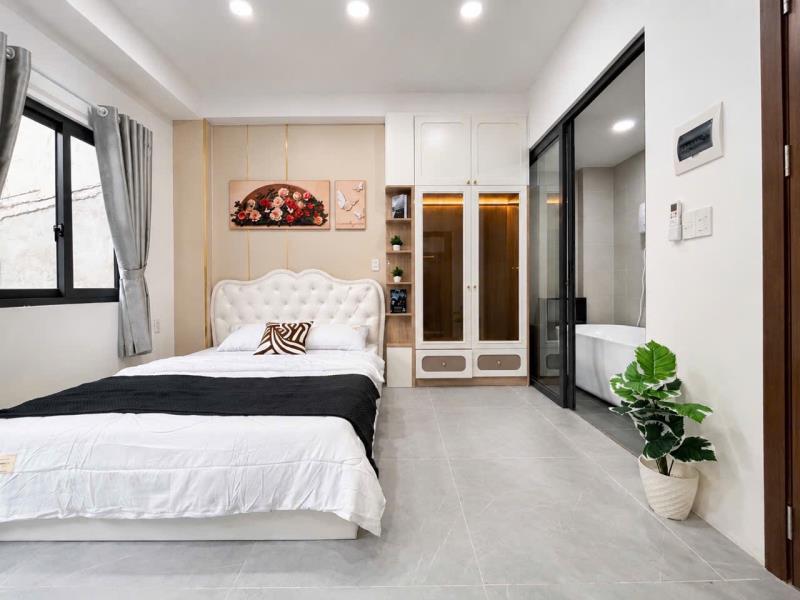 Cho thuê căn hộ 1 phòng ngủ bình thạnh, full nội thất, ban công, máy giặt riêng, rộng rãi, thoáng mát, gần đinh bộ lĩnh, quận 1, quận 2 - Ảnh 3