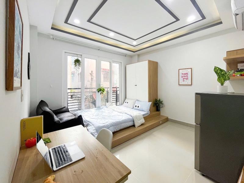 Phòng siu xinh 35m2 ban công thoáng full nội thất ở ngay- phan đăng lưu, phú nhuận