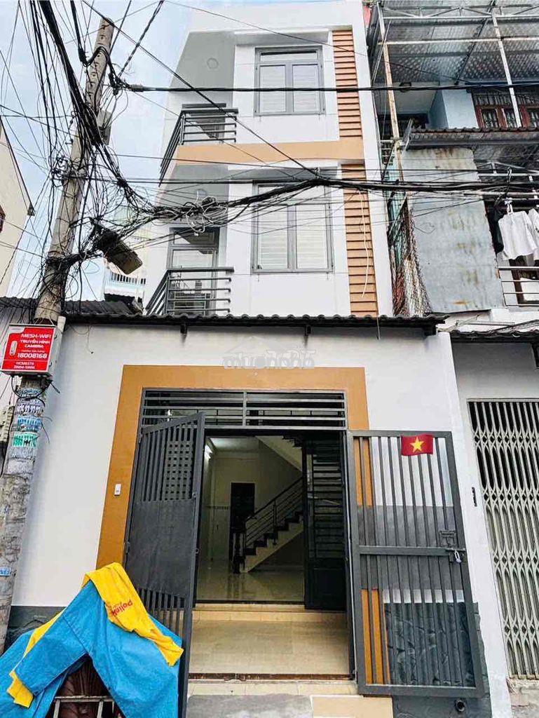Cho thuê nhà 4x14m 1 trệt 2 lầu 4pn hxh lạc long quân - tân bình